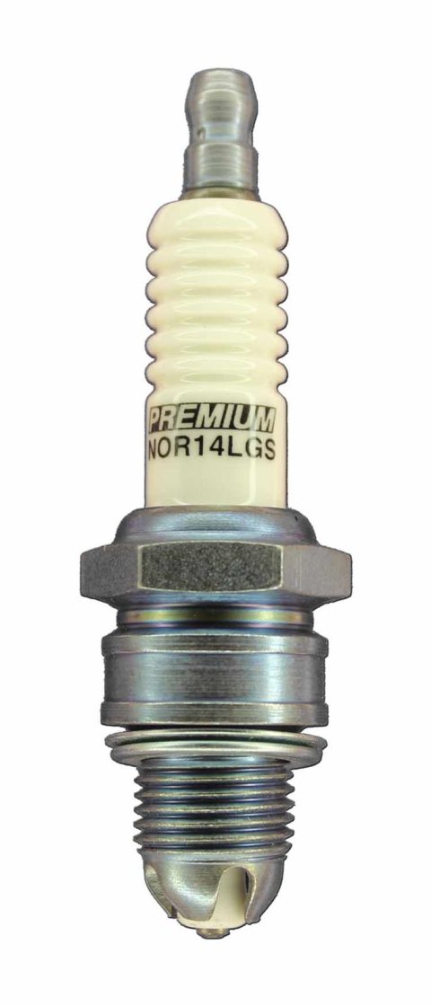 Brisk Premium LGS Spark Plugs NOR14LGS Plug, LGS, Silver, 14mm Thread, 0.500 in. Reach, Gasket Seat, 13/16 in. Wrench Size, Each