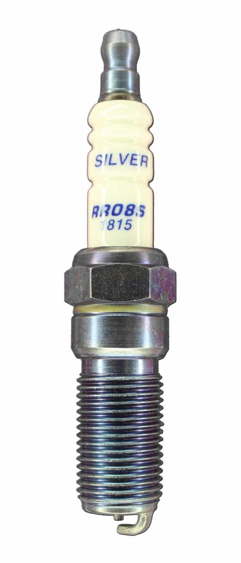 Brisk Silver Racing Spark Plugs RR08S Plugs, Racing, Silver, 14mm Thread Size, 26.5mm Reach, Tapered Seat, 8 Heat Range, Resistor, Each