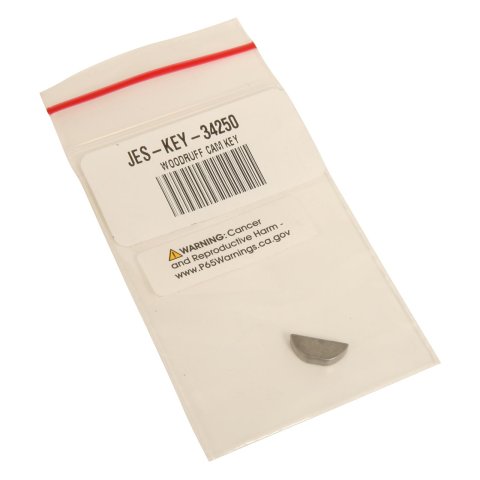 Jesel Woodruff Key Adapters KEY-34250 Adapter, Short, 0 Degree, 1/8 in. x 1/2 in., Steel, Natural, Each