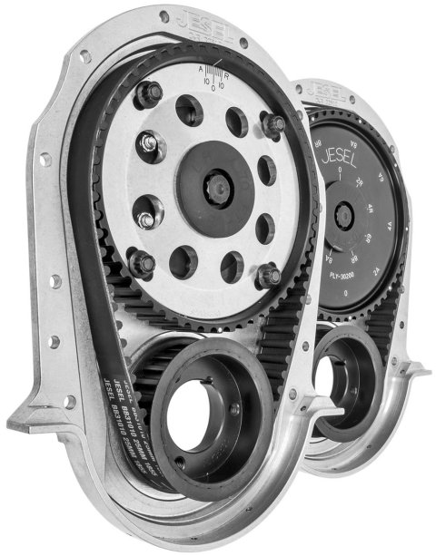 Jesel 2-Piece Upper Pulley Belt Drive Systems KBD-31200 Timing System, SB Chevy/V6 w/BB Crank Snout, Kit