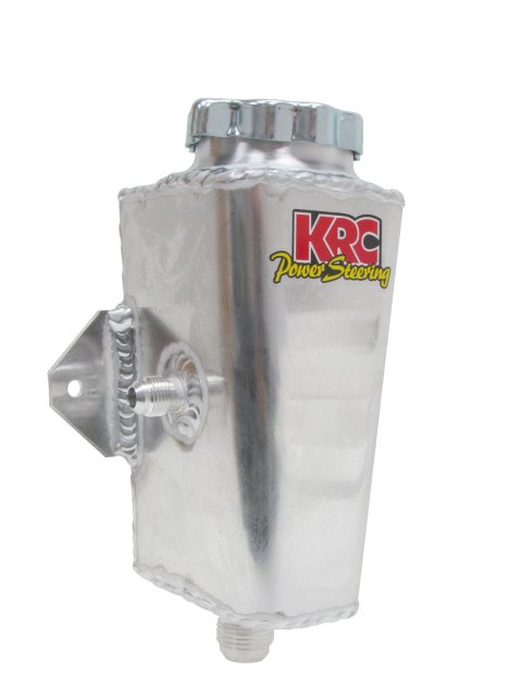 KRC Power Steering Reservoirs 91510000 Reservoir, Remote, Aluminum, RH Flat Surface Mount, Bracket, Kit