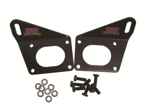 KRC Power Steering LS Engine Mounts 79000000 Motor Mount Adapters, Steel, black Powdercoated, Howe-Type Fame Mounts, CT525 Chevrolet, Kit