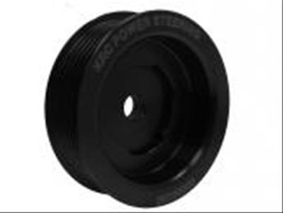 KRC Power Steering R-LOK Crankshaft Pulleys 38230000 Pulley, R-LOK, Crankshaft, Serpentine, 6-Groove, 3.00 in., Aluminum, Black, Chevy, Each