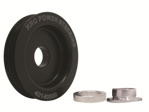 KRC Power Steering Alternator Pulleys 40140300 Pulley, Steering/Alternator, Serpentine, 3-Groove, 2.50 in., Aluminum, Black, Nippondenso/Delco, Each