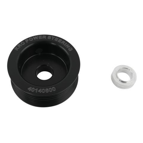 KRC Power Steering Alternator Pulleys 40140600 Pulley, Steering/Alternator, Serpentine, 6-Groove, 2.50 in., Aluminum, Black, Nippondenso/Delco, Each