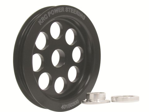 KRC Power Steering Alternator Pulleys 40150300 Pulley, Steering/Alternator, Serpentine, 3-Groove, 3.50 in., Aluminum, Black, Nippondenso/Delco, Each