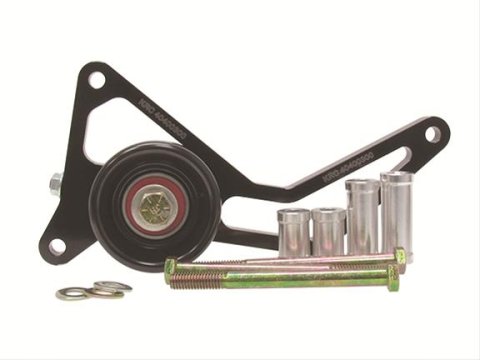 KRC Power Steering Adjustable Idler Tensioners 40400300 Pulley/Tensioner Assembly, Adjustable, Serpentine, Aluminum, Black Anodized, Small Block Chevrolet, Kit