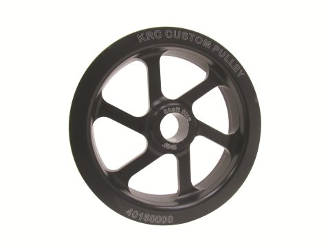 KRC Power Steering Pump Pulleys 40160000 Pulley, Pump, Serpentine, Press-On, Aluminum Black Anodized, Saginaw Style, 4.20 in. OD, Each