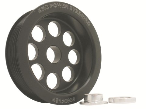 KRC Power Steering Alternator Pulleys 40150600 Pulley, Steering/Alternator, Serpentine, 6-Groove, 3.50 in., Aluminum, Black, Nippondenso/Delco, Each