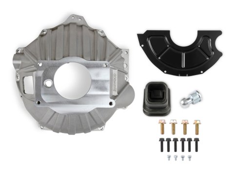 Lakewood Bellhousings LK4000K Bellhousing, Aluminum, Natural, 4.684 in. Bore, 6.300 in. Depth, Chevrolet, Small Block, Big Block, Kit