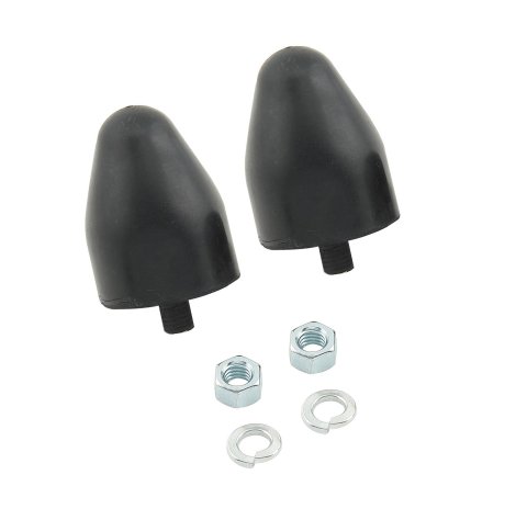 Lakewood Traction Bar Snubbers 20530 Bushings, Snubbers, Rubber, Black, Conical, Large, Pair