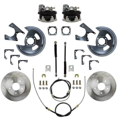 LEED Brakes Rear Disc Brake Conversion Kits for 1970-1981 CAMARO, FIREBIRD - RC1003 Kit, Conversion, Solid Surface Rotors, Zinc Plated Calipers, Chevy, Pontiac, Kit