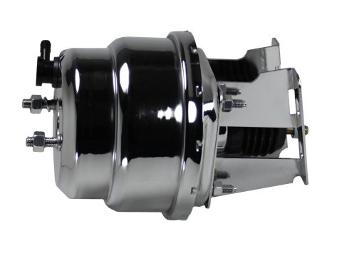LEED Brakes Master Cylinder and Brake Booster Combos 4L6B4 7 in. Booster, Chrome, Firewall Mount, Dual Bowl Cylinder, Aluminum, Chrome, Non-Adjustable Proportioning Valve, Disc/Disc, Kit