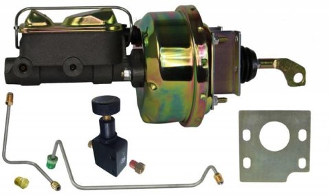 LEED Brakes Master Cylinder and Brake Booster Combos for 1964-1966 MUSTANG - FC0042HK 7 in. Booster, Zinc, Firewall Mount, Dual Bowl Cylinder, Cast iron, Natural, Adjustable Proportioning Valve, Disc/Drum or Disc/Disc, Kit
