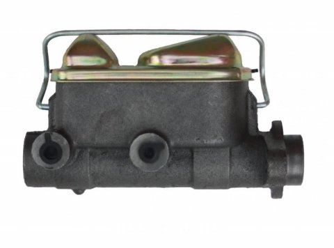 LEED Brakes Master Cylinders for 1967-1972 COUGAR, MUSTANG - MC004 Brake Cylinder, Replacement, 1.00 in. Bore, Dual Bowl Reservoir, Left Side Outlets, 3/8- 24 and 1/2- 20 Outlets, Includes Lid, Ford, Each