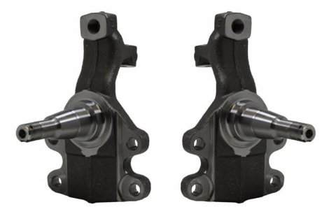 LEED Brakes Disc Brake Spindles SP5002P Spindle, Forged Steel, Natural, 2 in. Lowered Ride Height, Buick, Chevrolet, Oldsmobile, Pontiac, Pair