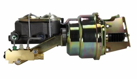 LEED Brakes Master Cylinder and Brake Booster Combos 3S1A1 7 in. Booster, Zinc, Firewall Mount, Dual Bowl Cylinder, Cast iron, Natural, Non-Adjustable Proportioning Valve, Disc/Drum, Kit