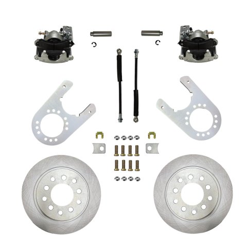 LEED Brakes Rear Disc Brake Conversion Kits RC6003 Kit, Conversion, Solid Surface Rotors, Zinc Plated Calipers, 5 x 5.00 in. Bolt Pattern, 11.53 in. Diameter Rotors, Chevy, GMC, Kit