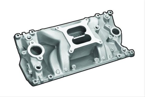 Professional Products CrossWind Vortec Intake Manifolds 52028 Manifold, CrossWind, Carbureted, Aluminum, Natural, Chevy, Small Block, Each