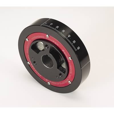 Professional Products PowerForce Plus Harmonic Dampers 90001 Balancer, Powerforce Series, External Balance, 6.750 in. Diameter, Steel, Black, Chevy, 400, Each