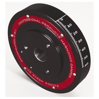 Professional Products PowerForce Plus Harmonic Dampers 90002 Balancer, Powerforce Series, Internal Balance, 8.00 in. Diameter, Steel, Black, Chevy, Small Block
