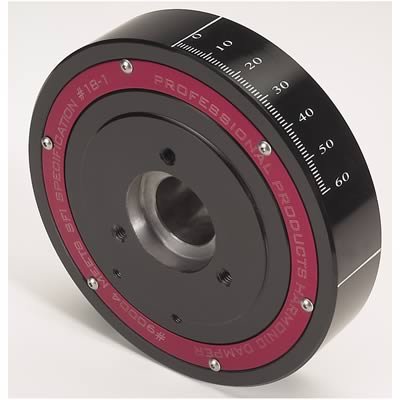 Professional Products PowerForce Plus Harmonic Dampers 90004 Balancer, Powerforce Series, Internal Balance, 8.00 in. Diameter, Steel, Black, Chevy, 396, 402, 427, Each