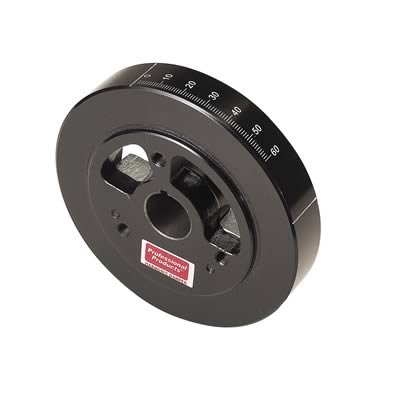 Professional Products PowerForce Harmonic Dampers 80001 Balancer, PowerForce, External Balance, 6.750 in. Diameter, Nodular Iron, Black, Chevy, 400, Each