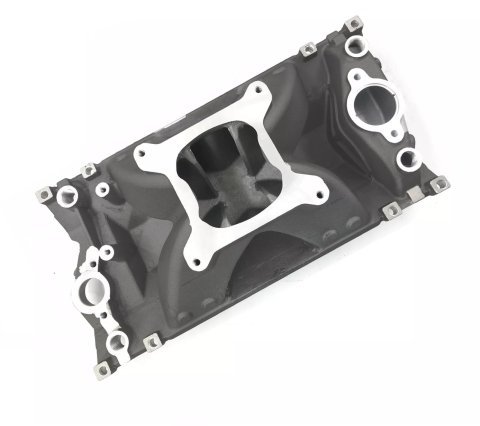Professional Products Intake Manifolds, Carbureted 52047 Manifold, SBC Hurricane+Plus Vortec - Black