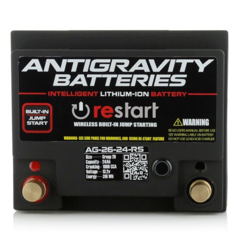1,800 CCA Antigravity Battery Lithium Car with Re-Start AG-H6-60-RS BCI Group H6/Group 48 Batteries, Batteries Batteries Re-Start, H6/48, 12 Volt, Top Terminals, 1800 Amps, Each