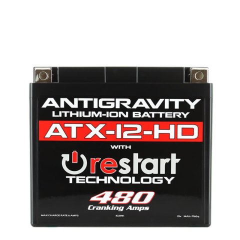 Antigravity Batteries Re-Start AG-ATX12-HD-RS Battery, Re-Start, Starting, 12 V, Lithium-Ion, 480 Amps, Each
