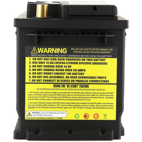 Antigravity Batteries Lithium Race Car with Re-Start AG-H6-30-16 H6/Group 48 Battery