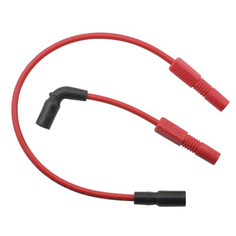 ACCEL Motorcycle 8mm S/S Custom Fit Ignition Wire Sets 171110R Spark Plug Wires, S/S, 8mm, Red Wire, Spiral Core, Harley-Davidson®, Pair