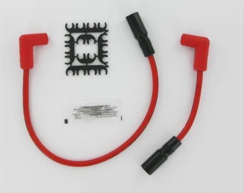 ACCEL Motorcycle 8mm S/S Custom Fit Ignition Wire Sets 171111R Spark Plug Wires, S/S, 8mm, Red Wire, Spiral Core, Harley-Davidson®, Pair