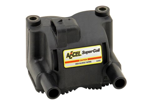 ACCEL Motorcycle Single Fire Super Coils 140410 Ignition Coil, Motorcycle, Fire, Chrome, .5 Ohms Resistance, Each