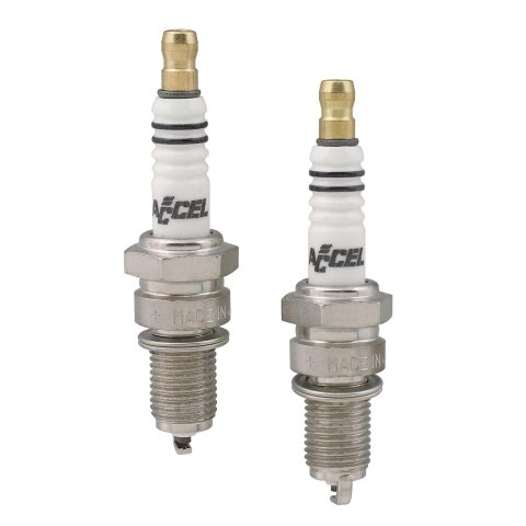 ACCEL Motorcycle Platinum Spark Plugs Y2410P Plugs, Tip, 14mm Thread Size, Harley-Davidson®, Pair