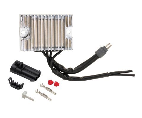 ACCEL Motorcycle Hybrid Design Electric Voltage Regulators 201137C Regulator, Design, Steel, Chrome, Harley-Davidson®, Each