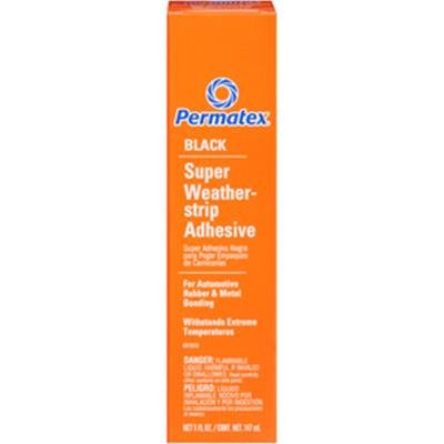 Permatex Black Super Weatherstrip Adhesive 81850 Adhesive, Adhesive, Black, 5 oz., Each