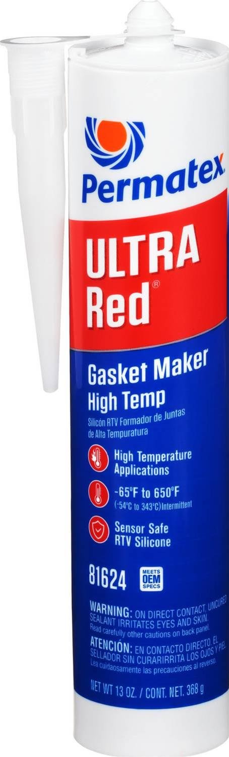 Permatex Ultra Red RTV Silicone Gasket Maker 81624 Maker, Ultra, Red, 13.00 oz., Each