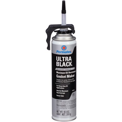 Permatex Ultra Black Maximum Oil Resistance RTV Silicone Gasket Maker 85080 RTV, Black, Resistance, -65 to 500 degrees F Temperature Range, 9.50 oz., PowerBead Can, Each