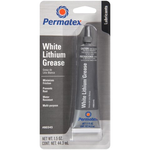 Permatex White Lithium Grease 80345 Grease, Lithium, 1.5 oz., Each