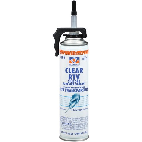 Permatex Clear RTV Silicone 85913 RTV, Silicone, 7.25 oz., Each