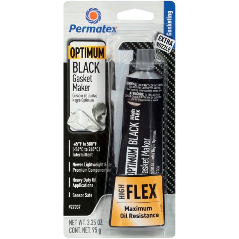 Permatex OPTIMUM BLACK Gasket Maker 27037 Maker, BLACK, 3.35 oz., Each