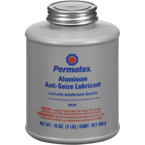 Permatex Anti-Seize Lubricant 80208 Lubricant, Permatex, -60 to 1,600 Degrees F Range, Brush-Top Bottle, 16 oz., Each