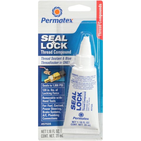 Permatex Seal + Lock Thread Compound 57535 Sealant, Compound, Squeeze Tube, 36 ml, Each