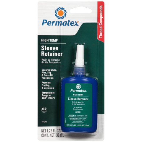 Permatex High-Temperature Sleeve Retainer Compounds 64040 Retaining Compound, High-Temperature, Squeeze Bottle, 36 ml, Each