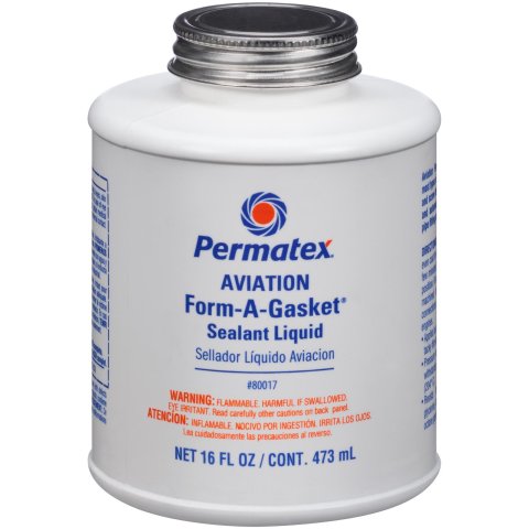 Permatex Aviation Form-A-Gasket 80017 RTV, Form-A-Gasket, Brown, 16 oz., Each