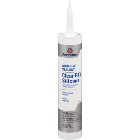 Permatex Clear RTV Silicone 80855 Gasket Maker, Silicone, Clear, 11.00 oz., Each