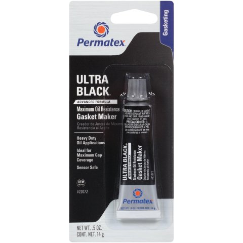 Permatex Ultra Black Maximum Oil Resistance RTV Silicone Gasket Maker 22072 RTV, Black, Resistance, Each