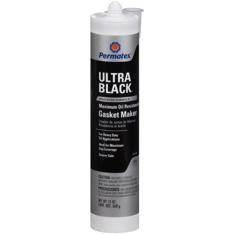Permatex Ultra Black Maximum Oil Resistance RTV Silicone Gasket Maker 24105 RTV, Maker, -65 To 500 degrees F, 13.00 oz., Each