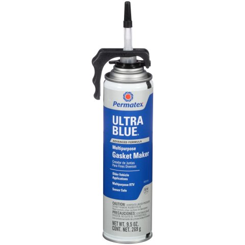 Permatex Ultra Blue RTV Silicone 85519 RTV, Silicone, -65 To 500 degrees F Temperature Range, Blue, 9.50 oz., Each